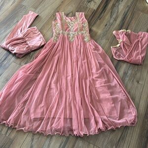 Indian / Pakisani / Desi / Bollywood rose anarkali outfit